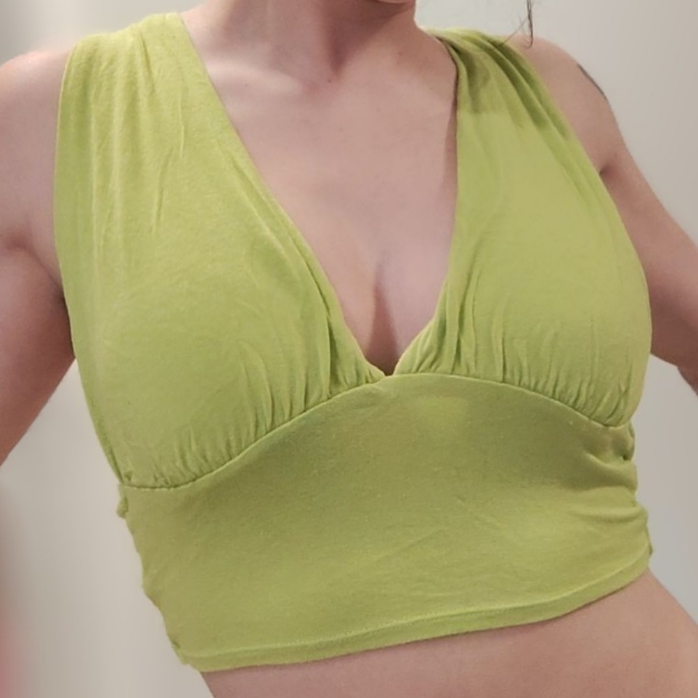 Green Pacsun crop tank top